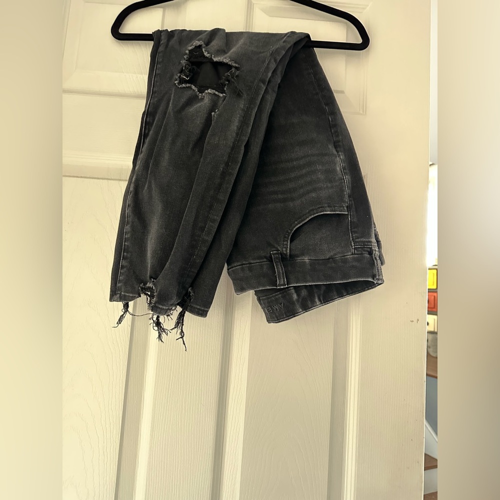 Black ripped jeans